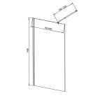 AQUALINE WALK IN Fix zuhanyfal, 80x190cm, matt