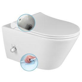 AVVA RIMLESS fali WC bidézuhannyal, csapteleppel, 35,5x53cm