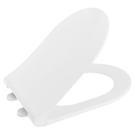 AVVA SLIM WC-ülőke, soft close, króm/fehér