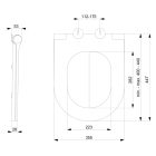 AVVA SLIM WC-ülőke, soft close, króm/fehér