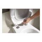 AVVA SLIM WC-ülőke, soft close, króm/fehér