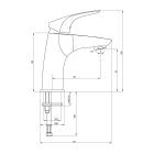 CYNIA WASHBASIN MIXER WITHOUT CLICK-CLACK, CHROME