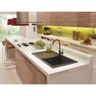 NEMEZJA U-mosogató csapt, mag:354, kifoly:180, Fekete