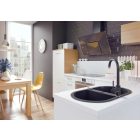 NEMEZJA U-mosogató csapt, mag:354, kifoly:180, Fekete