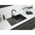 NEMEZJA U-mosogató csapt, mag:354, kifoly:180, Fekete