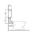 AQUALINE WC tartály duál gombos ,alsó bekötéssel, 1/2", ABS