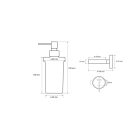 BEMETA DARK Szappanadagoló, 80x190x133mm, 230ml, fekete (104109010)