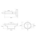 BEMETA DARK Szappantartó, 110x55x129mm, fekete (104108040)