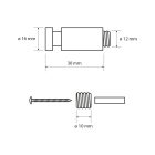 BEMETA OMEGA Fogas, átm:16x30mm, króm