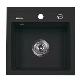   ENIGMA Gránit mosogató, szögletes 1
medence, fekete, 440 x 440 x 170 mm
