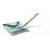 Szemeteslapát horganyzott fémből, fa nyéllel Scoop Metal 22,5x22cm
