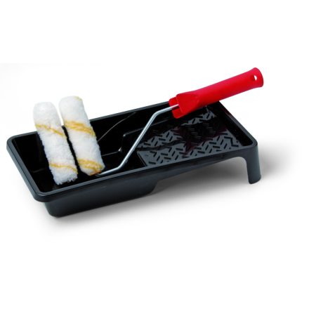 2 db fűtőtest henger 27 cm-es nyéllel és festékedénnyel Goldline HK 10 cm SET