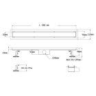 AQUASAN Zuhany padló összefolyó BASIC 550mm