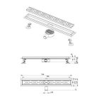 AQUASAN Zuhany padló összefolyó PREMIUM 700mm
