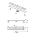 AQUASAN Zuhany padló összefolyó PREMIUM 800mm
