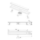 AQUASAN Zuhany padló összefolyó PREMIUM 600mm fekete