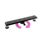 AQUASAN Zuhany padló összefolyó PREMIUM 600mm fekete