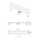 AQUASAN Zuhany padló összefolyó PREMIUM 700mm fekete