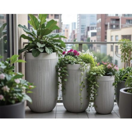 Kültéri Magnézium-oxid kaspó szett 3db-MIRA