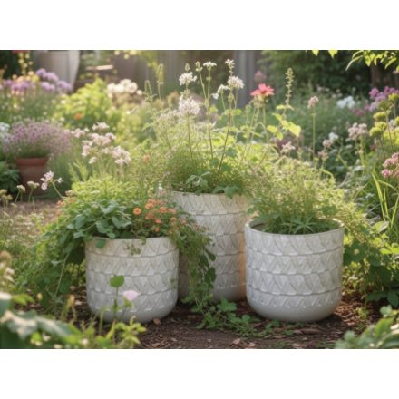 Kültéri Magnézium-oxid kaspó szett 3db ORIA