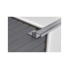PROFILPLAST 452052502 ELOXÁLT MATT EZÜSTSZÖGLETES LÉPCSŐ ÉLVÉDŐ 11 mm 2,5M