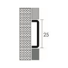 PROFILPLAST 455352510 INOX DEKORCSÍK 25mm ROZSDAMENTES ACÉL POLÍROZOTT 2.5m