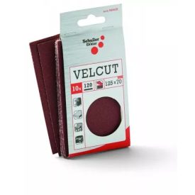   Schuller 10 db 70 mm x 125 mm-es tépőzáras Velcro csiszolópapír Velcut P80