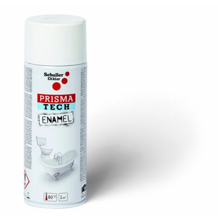 Zománc-szaniter spray zománc felületeken keletkező kisebb hibák javítására, pl.: fürdőkádak, mosdókagylók, WC-k külső részein Prisma Tech Enamel