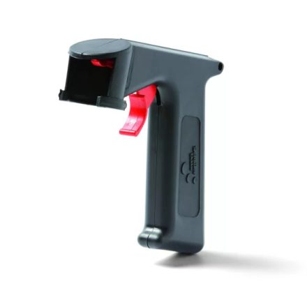 Sprayszóró-pisztoly PRISMA RAL, TECH és EFFECT aeroszolos flakonokhoz. Tiszta, kényelmes munkavégzés nagyobb felületeken is, festékes ujjak nélkül. Spray Gun