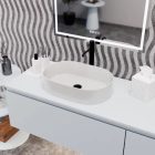 HD Luna 50 cm széles pultra ültethető hófehér porcelán mosdótál