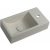 SMALL CREST beton mosdó, jobbos, 40x22cm, homokkő 06 AR413