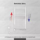 AREZZO DESIGN 400W MATT FEKETE, ELEKTROMOS FŰTŐPATRON TÖRÖLKÖZŐSZÁRÍTÓ RADIÁTORHOZ TERMOSZTÁTOS HŐFOKSZABÁLYOZÓVAL