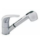 FERRO VASTO KRÓM ÁLLÓ KONYHAI MOSOGATÓ CSAPTELEP KIHÚZHATÓ ZUHANYFEJJEL ÉS ELFORGATHATÓ KIFOLYÓCSŐVEL