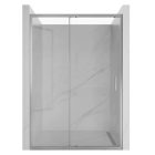 HD Dante 130x195 cm, 130 cm széles toló zuhanyajtó 6 mm vastag vízlepergető biztonsági üveggel, krómozott elemekkel, 195 cm magas