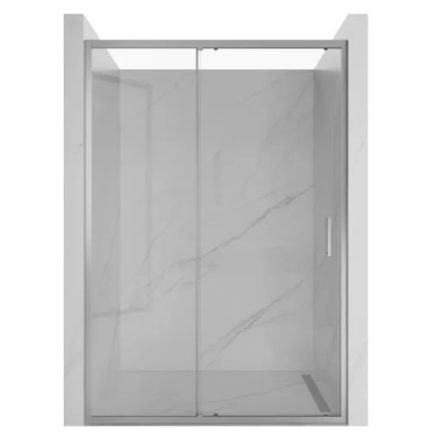 HD Dante 130x195 cm, 130 cm széles toló zuhanyajtó 6 mm vastag vízlepergető biztonsági üveggel, krómozott elemekkel, 195 cm magas