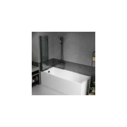 HD Leo Black 120x140 összecsukható 3 szárnyú kádparaván