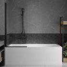 HD Leo Black 70x140 kihajtható 1 szárnyú kádparaván