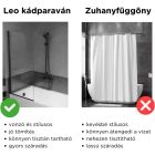 HD Leo Black 70x140 kihajtható 1 szárnyú kádparaván