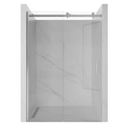 HD Neptun+ 140x195 cm, 140 cm széles toló zuhanyajtó 8 mm vastag vízlepergető biztonsági üveggel, krómozott elemekkel, 195 cm magas