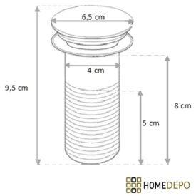   HD fényes arany click-clack leeresztő szelep, túlfolyó nélküli mosdóhoz