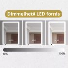 HD Pizzo 50x70 cm LED okostükör, páramentesítő funkcióval