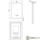HD Pizzo 50x70 cm LED okostükör, páramentesítő funkcióval
