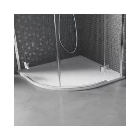   HD Marco White 90x90 SMC kompozit slim íves kőhatású zuhanytálca, 2,6 cm magas, szifonnal