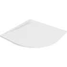 HD Marco White 90x90 SMC kompozit slim íves kőhatású zuhanytálca, 2,6 cm magas, szifonnal