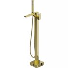 HD Isabel Glossy Gold szögletes arany szabadonálló kádtöltő csaptelep kézi zuhanyszettel	
