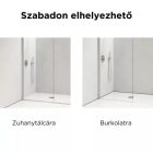 HD Arlo Walk-In zuhanyfal, 70x200 cm, 8 mm üveg, króm profil