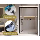 HD Dante Black 130x195 cm toló zuhanyajtó