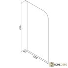 HD Leo Chrome 70x140 kihajtható, 1 szárnyú kádparaván