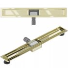 HD Mars 01 Gold 60cm rozsdamentes acél komplett arany zuhanyfolyóka