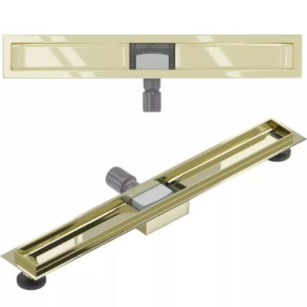 HD Mars 01 Gold 60cm rozsdamentes acél komplett arany zuhanyfolyóka